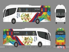 Монголын тамирчид автобус бас тогоочтойгоо 