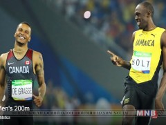 Ямайкийн нэрт гүйгч Усайн Болт хоёр дахь алтан медалиа хүртлээ 