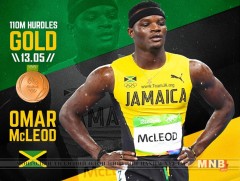 Ямайк улсын алтан медалийн буухиаг Омар Маклеод үргэлжлүүлэв 