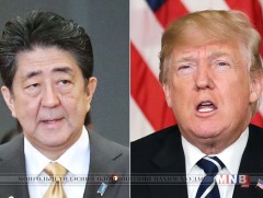 Дональд Трамп, Шинзо Абэ нар утсаар ярилаа 