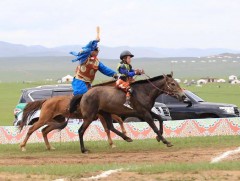 Т.Галбадрахын халиун морь Төрийн их баяр наадамд түрүүллээ