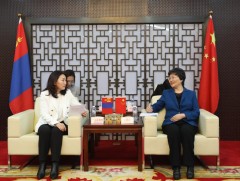 БНХАУ-ын Хүний нөөц, нийгмийн хамгааллын сайд Ван Шяопинтай уулзлаа