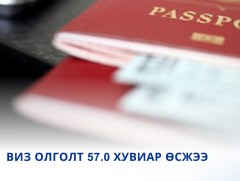 Энэ оны эхний хагас жилийн байдлаар виз олголт 57 хувиар өсжээ 