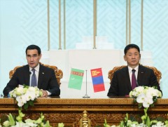 Монгол, Туркменистан Улс хамтын ажиллагаагаа хөгжүүлэх тухай хамтарсан мэдэгдэл гаргалаа