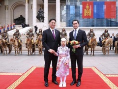 Туркменистан Улсын Ерөнхийлөгчийг албан ёсоор угтаж авлаа