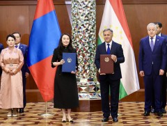 Монгол Улс, Бүгд Найрамдах Тажикистан улстай аялал жуулчлалын салбарт хамтран ажиллах тухай санамж..