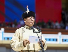 Монгол Улсын Ерөнхийлөгч У.Хүрэлсүх Үндэсний их баяр наадмыг нээж үг хэллээ