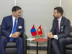 Монгол Улсын Ерөнхийлөгч У.Хүрэлсүх Монтенегро Улсын Ерөнхийлөгч Яков Милатовичтой уулзлаа