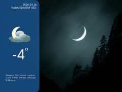ЦАГ АГААР: Улаанбаатарт шөнөдөө 4 хэм хүйтэн