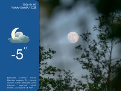 ЦАГ АГААР: Улаанбаатарт шөнөдөө 5 хэм хүйтэн