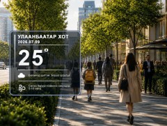 ЦАГ АГААР: Улаанбаатарт өдөртөө 26 хэм дулаан