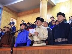 Монгол Улсын Ерөнхийлөгч У.Хүрэлсүх Үндэсний их баяр наадмыг хааж үг хэллээ