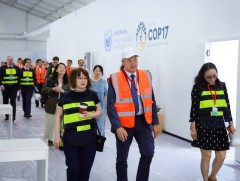 Дипломат төлөөлөгчийн газруудын төлөөлөгчид COP17-ын байгууламжтай танилцлаа