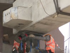 Гашуунсухайт-Ганцмод боомтын хил дамнасан төмөр замын гүүрийн тулгуурын ажил бүрэн дуусжээ